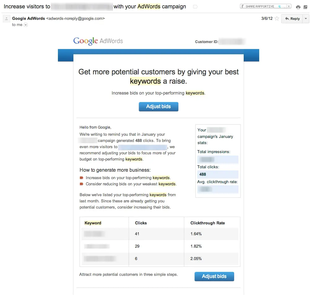Google AdWords Customer Acquisition Strategy