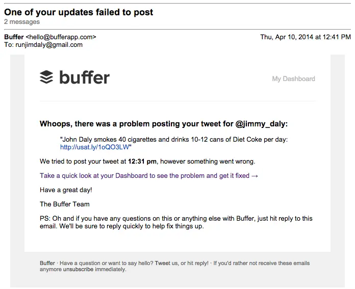 Buffer Behavioral Email