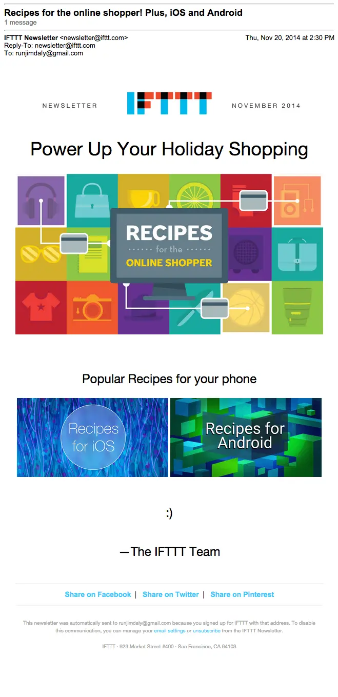 IFTTT_Newsletter_Email