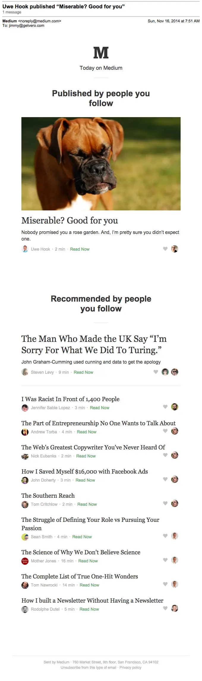 Medium Behavioral Email