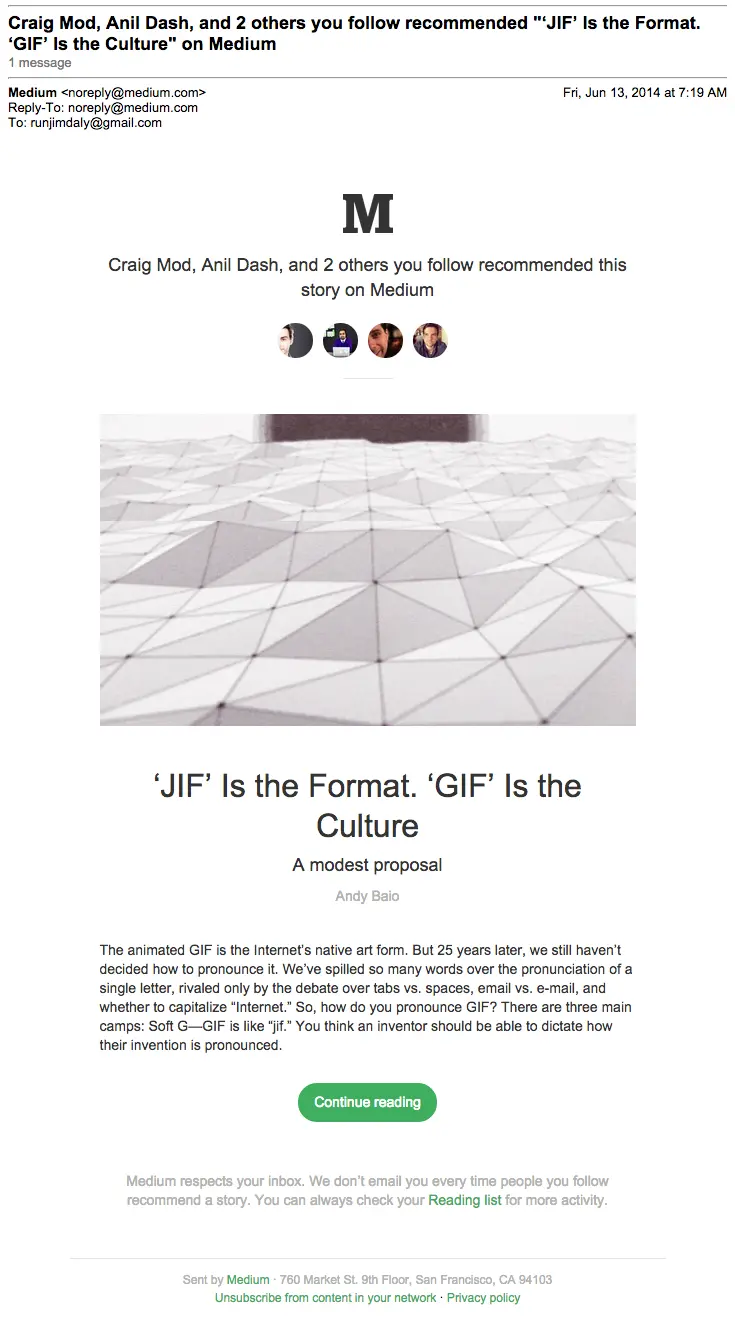 Medium Behavioral Email