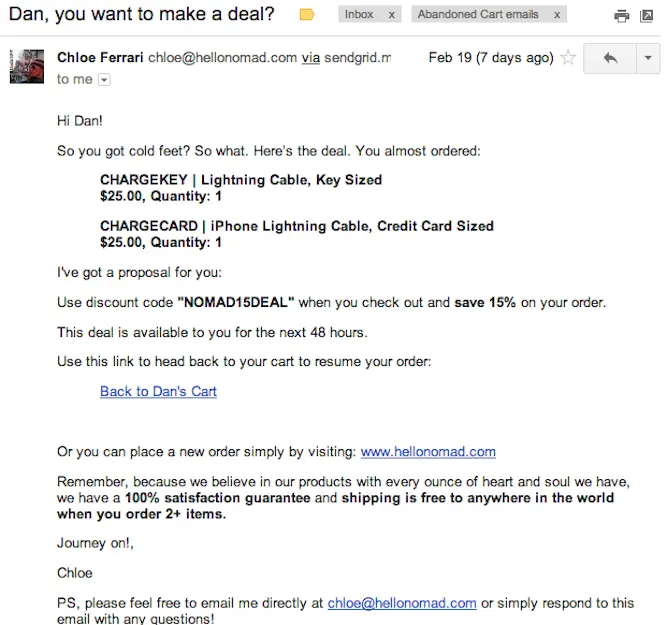 NOMAD Behavioral Email