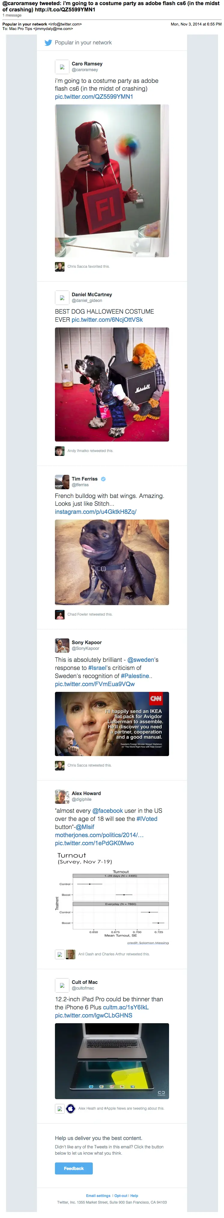 Twitter Behavioral Email