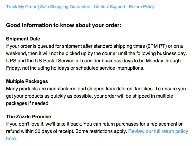 zazzle customer support