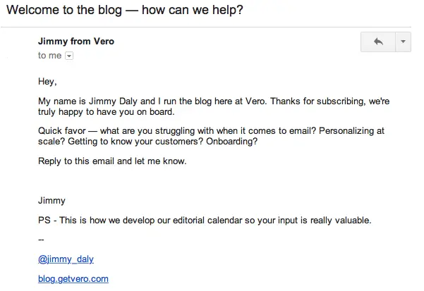 get customer feedback with email 