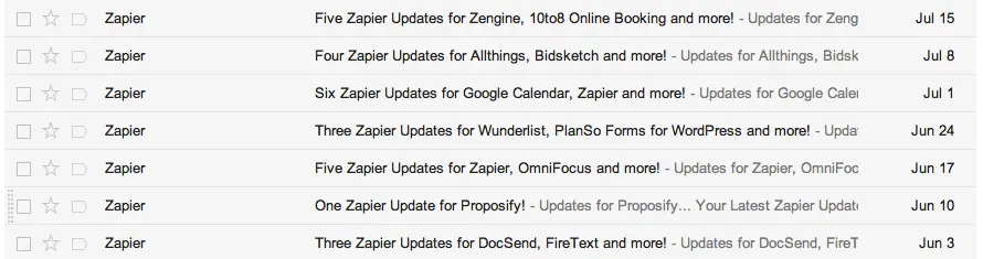 zapier weekly