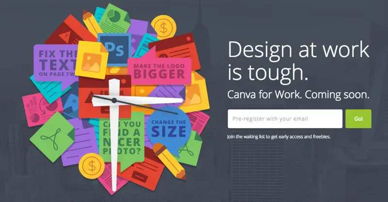 canva landing page