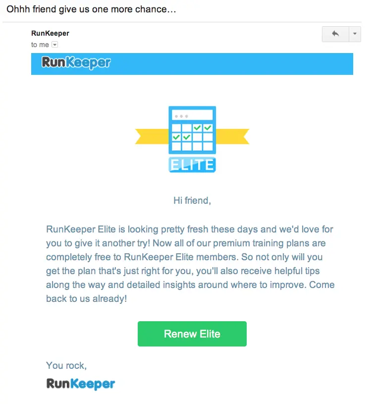 runkeeper hail mary email