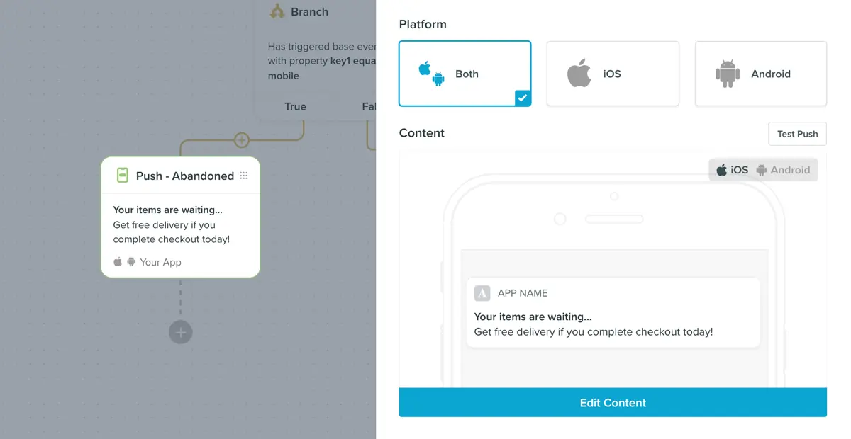 Push notification message preview