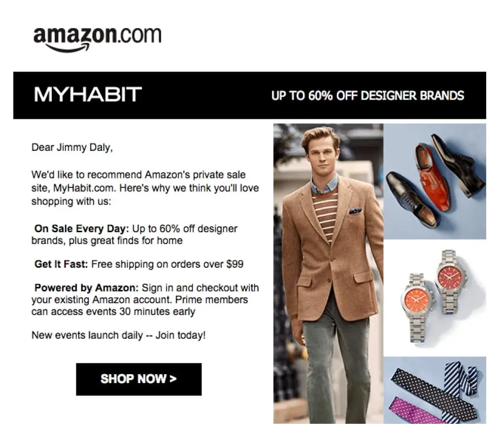 email example amazon (invitation email)