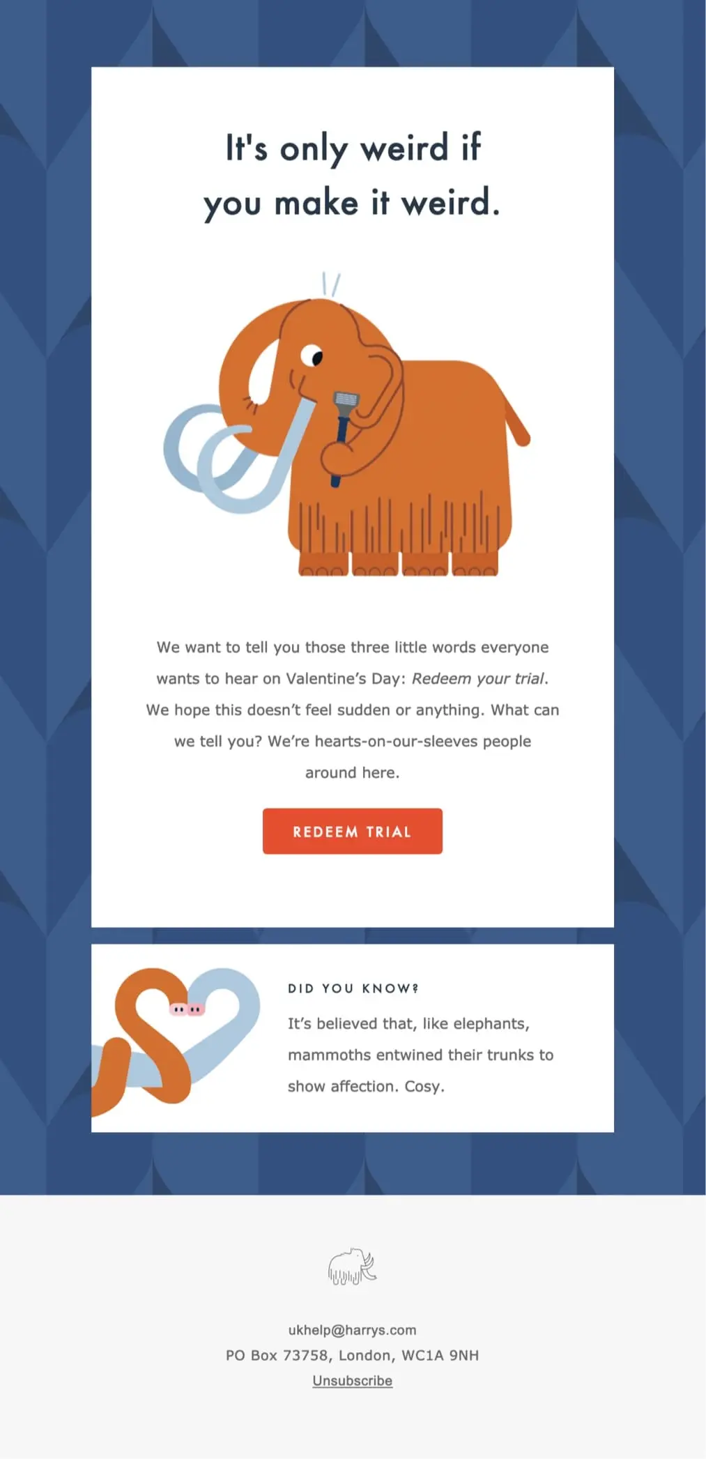 promotional email example harrys (holiday offer)