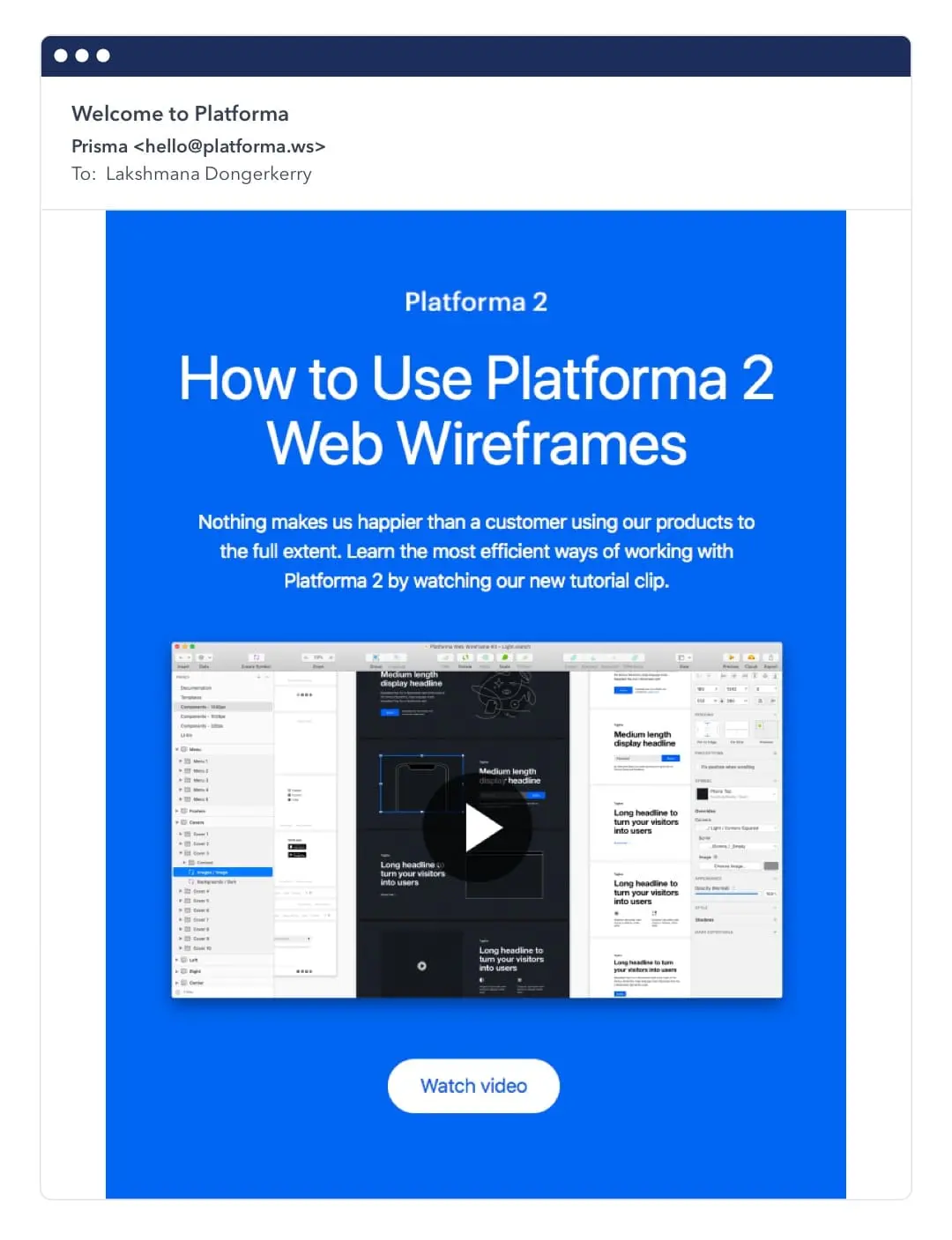 html email template platforma