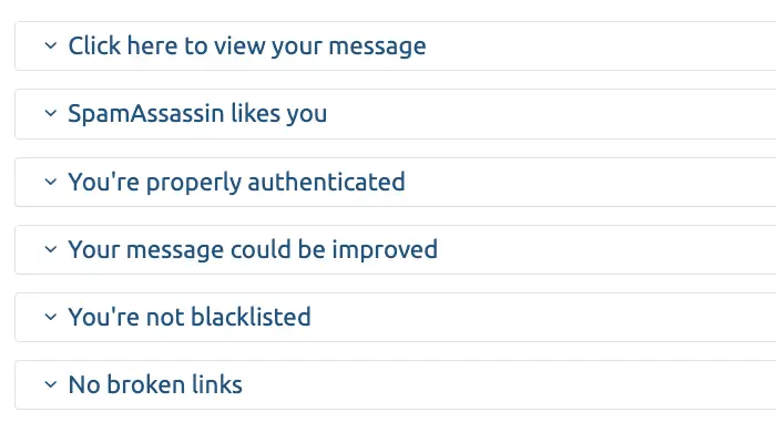 email reputation mail tester example