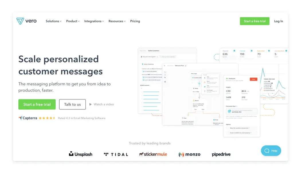 Vero marketing stack example