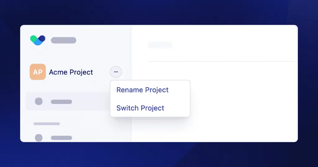 Teams Project Menu