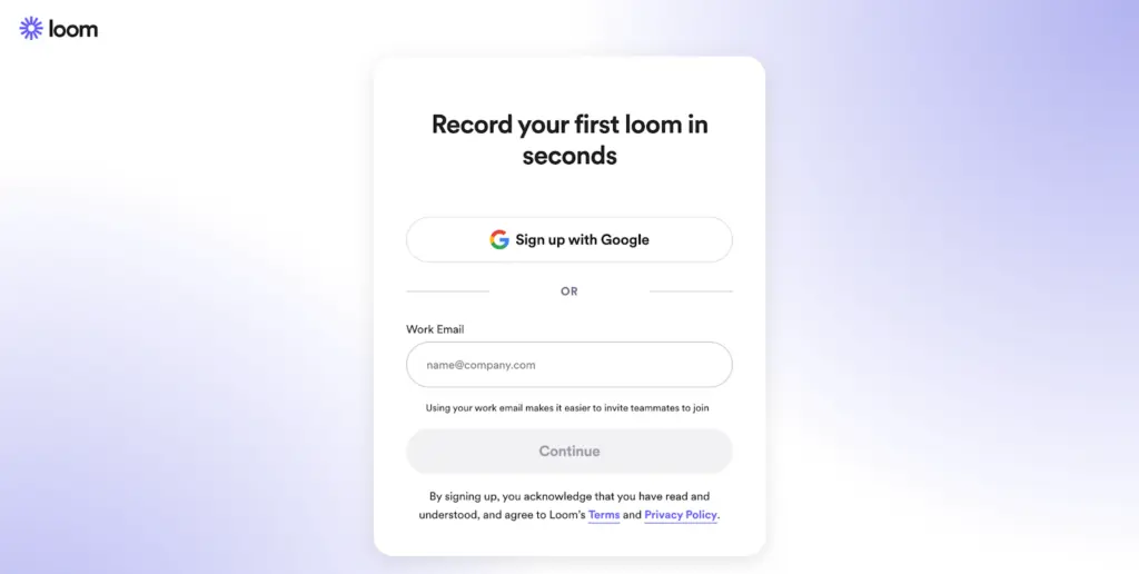 Loom Signup