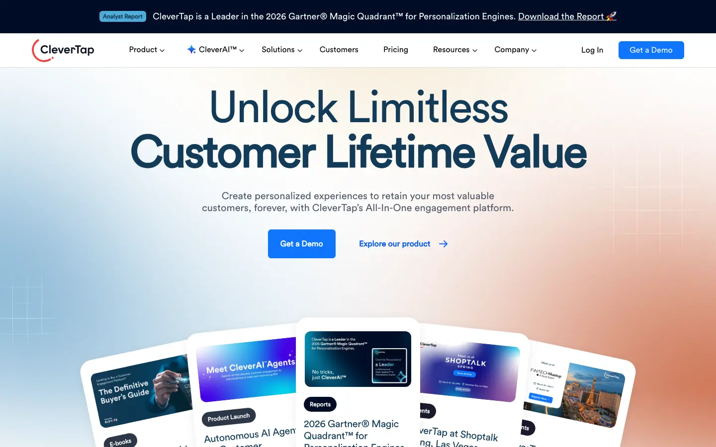 CleverTap homepage